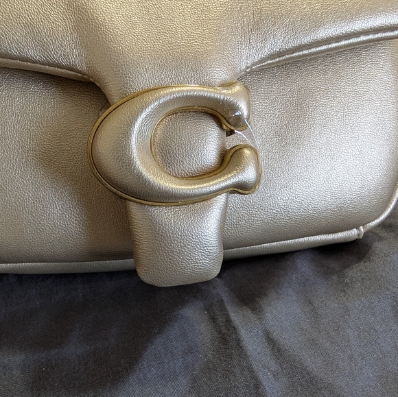 Coach Soft Pillow Tabby Shoulder Bag 18 Metallic Gold - Picture 3 of 8